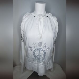 Camp David Size L White Shirt "Aruba" Graphic